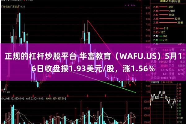 正规的杠杆炒股平台 华富教育（WAFU.US）5月16日收盘报1.93美元/股，涨1.56%